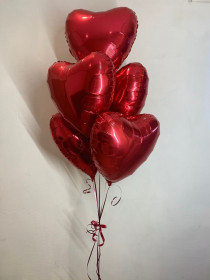 Фольгированые сердца из 5 шт
